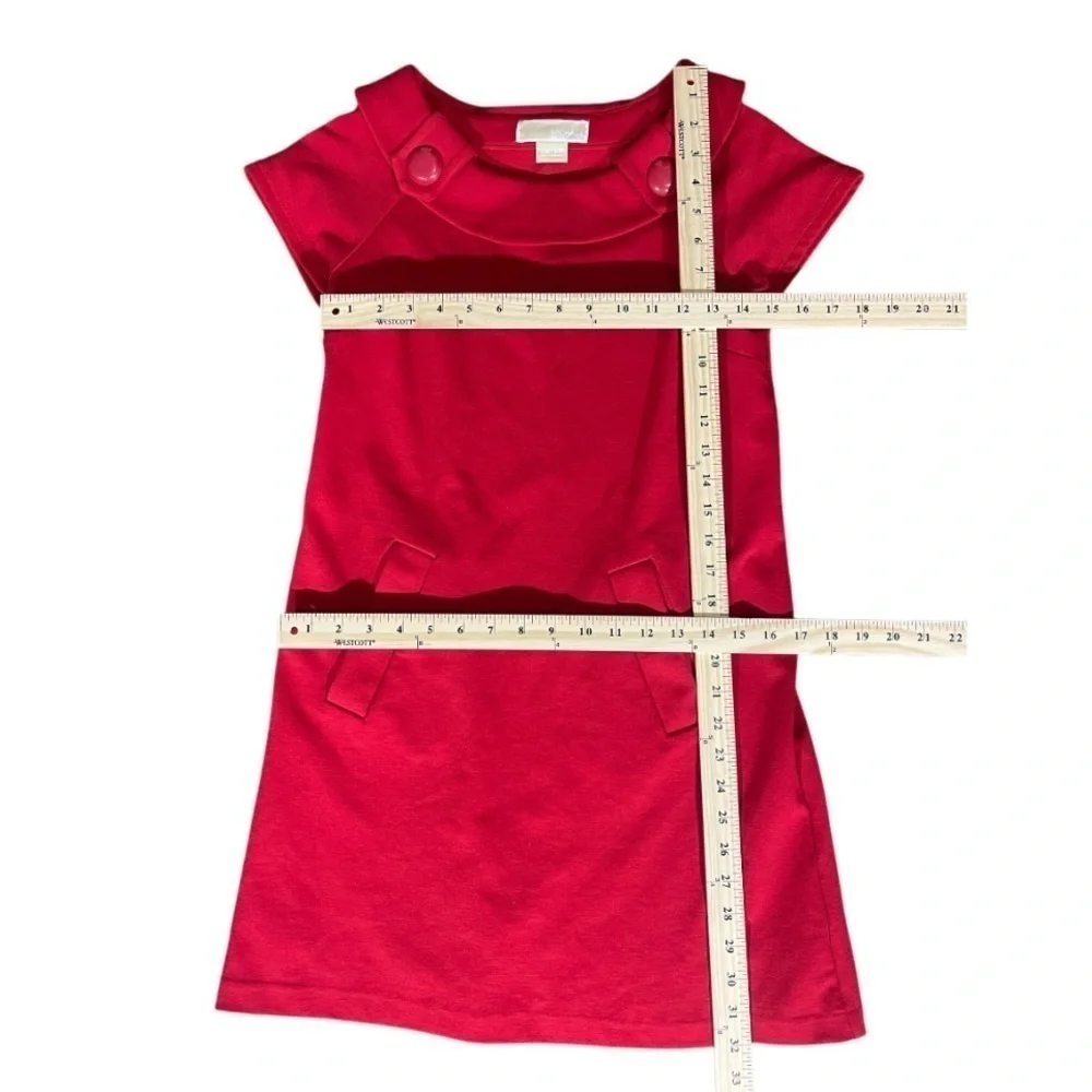 Michael Kors Red Short Sleeve Button Detail Dress - Size Women’s XS - Picture 4 of 8